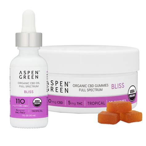 Bliss Bundle, CBD Oil & Gummies, Tropical Flavor - Aspen Green