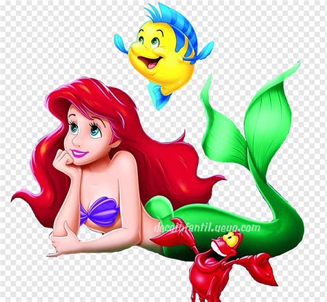 Disney The Little Mermaid Ariel Flounder Sebastian Edible Cake Topper Image ABPID08292 ...