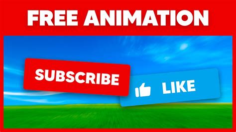 [FREE] Clean Subscribe/Like Animation - Edit in ANY Software! - YouTube