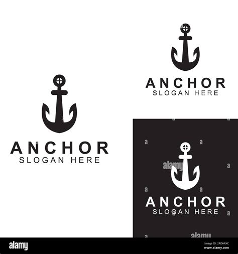 Logo and anchor symbol design vector Stock Vector Image & Art - Alamy