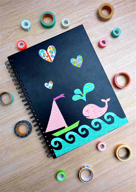 DIY Washi Tape Stickers Decorated Notebook- Think Ahead Handmade Gift Ideas Series - Hello ...