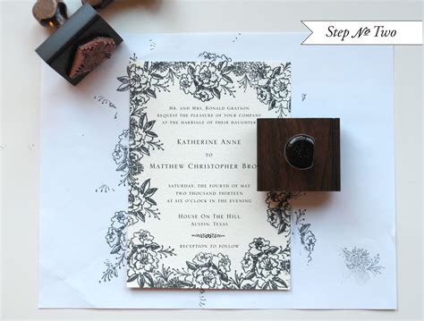 DIY Rubber Stamp Floral Wedding Invitations | Wedding invitations diy, Creative wedding ...