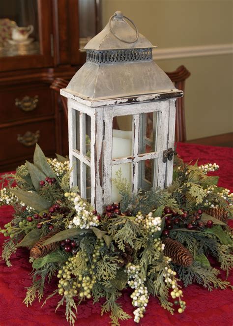 Winter Lantern Centerpiece by Linda Rosia. | Christmas table ...