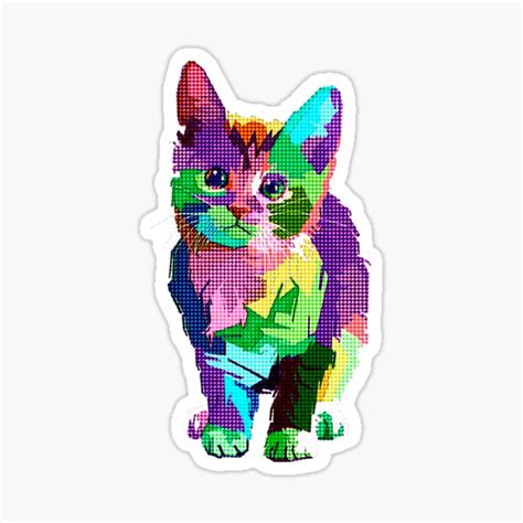 "Cute Cat 2" Sticker by FanArtAddict | Redbubble