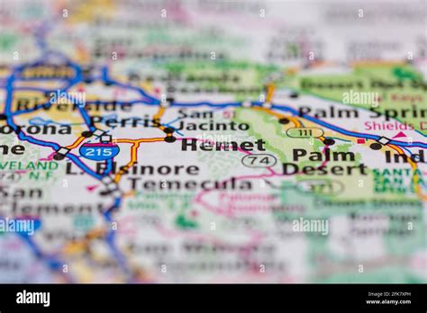 Hemet california on a map hi-res stock photography and images - Alamy