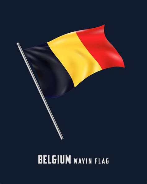 Premium Vector | Belgium waving flag