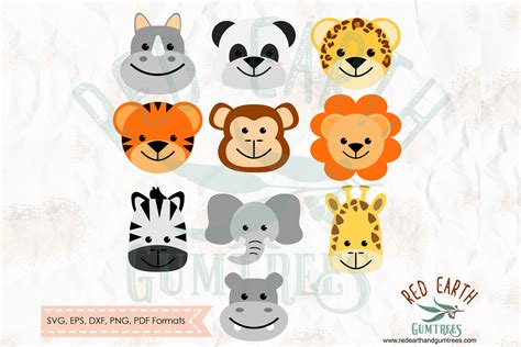 Clip Art Svg Cartoon Svg Clipart Animals For Kids Svg Dxf Digital Files ...