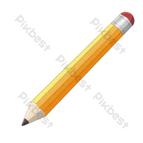 Yellow Stationery Pencil Illustration | PSD PNG Images Free Download ...