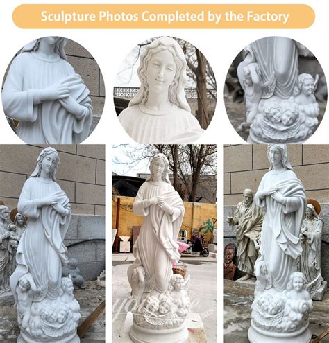 Popular White Marble Our Lady of the Assumption Statue - YouFine Sculpture