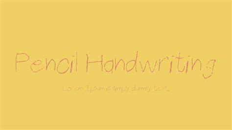 Pencil Handwriting Font : Download Free for Desktop & Webfont