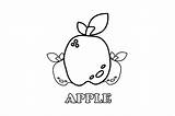 Apple Fruit Coloring Page Graphic By Sekitarief · Creative Fabrica sketch template