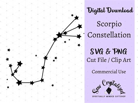 Scorpio Constellation SVG Cut File Scorpio Zodiac - Etsy