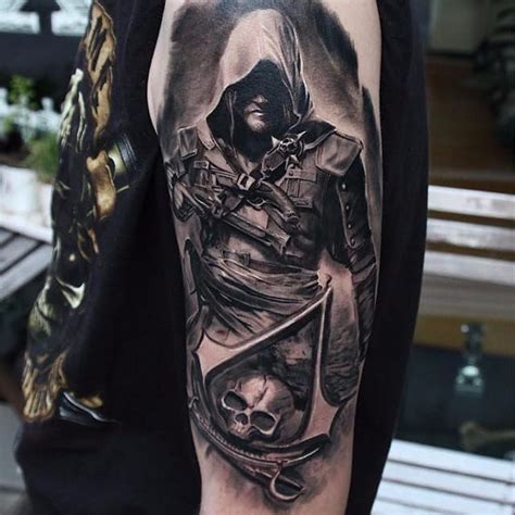 12 Badass Assassins Creed Tattoos | Assassins creed tattoo, Warrior tattoos, Tattoos