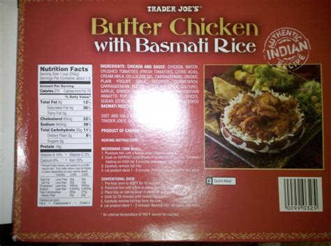 Trader Joe’s Food Review: Butter Chicken with Basmati Rice – Watts Family