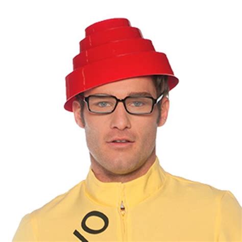 Men's Devo Energy Dome Costume Hat Red 1980's New Wave "Whip-It" Video ...