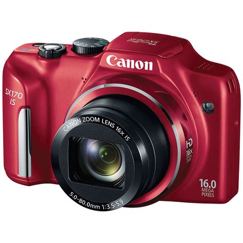 Canon Power Shot SX170 IS Point-and-Shoot Camera (Red) 8676B001