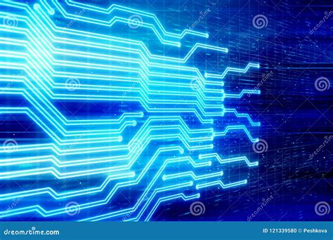 Blue Cyber Security Concept Background Stock Illustration ...