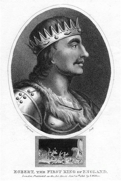 King Egbert Of Wessex, First King Drawing by Print Collector | Fine Art ...