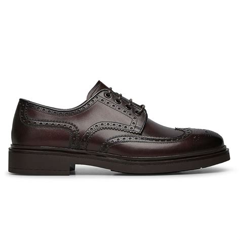 Fabi men's full brogue derby shoe in brown leather