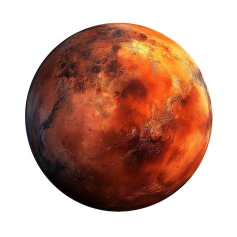 Premium Photo | Mars planet isolated on white background