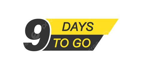 9 Days To Go, Figure, Countdown, Trade PNG and Vector with Transparent Background for Free Download