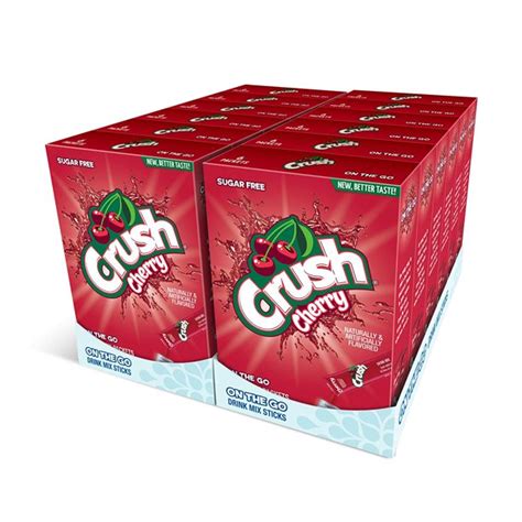 Crush, Cherry – Powder Drink Mix - (12 boxes, 72 sticks) – Sugar Free ...