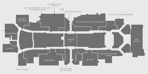 Great Lakes Crossing Map