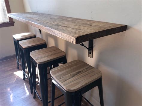 Wall Hanging Dining Table, Buffet,school Desk, Breakfast Nook With Industrial Metal Wall Hanging ...
