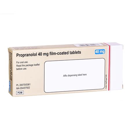 Propranolol Dosage