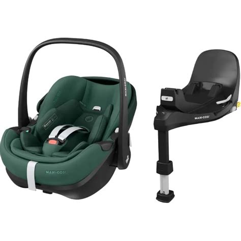 Maxi Cosi Pebble 360 PRO Car Seat & FamilyFix 360 Pro Base Bundle - Essential Green