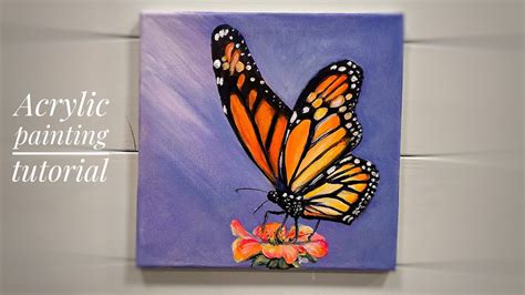 How To Paint A MONARCH BUTTERFLY / STEP BY STEP PAINTING - YouTube