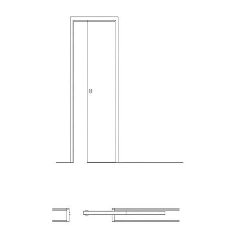 SINGLE SLIDING DOOR DRAWINGS | FREE CADS