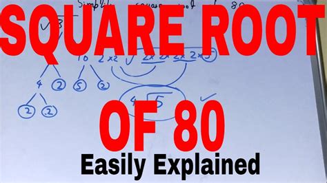 Square Root of 80 Simplified Radical Form: Unlock the Secrets of Algebra