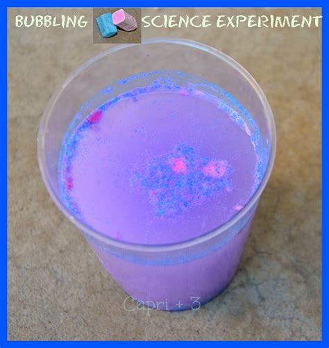 Bubbling Chalk: Science Experiment - Capri + 3