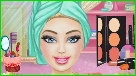 Barbie Makeup Tutorial Barbie Makeup Game for girls Barbie doll games - YouTube