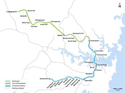 Sydney metro – Metro maps + Lines, Routes, Schedules