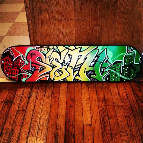 Custom Graffiti Skateboard Deck Wall Art Personalized Gift | Etsy in 2020 | Painted skateboard ...