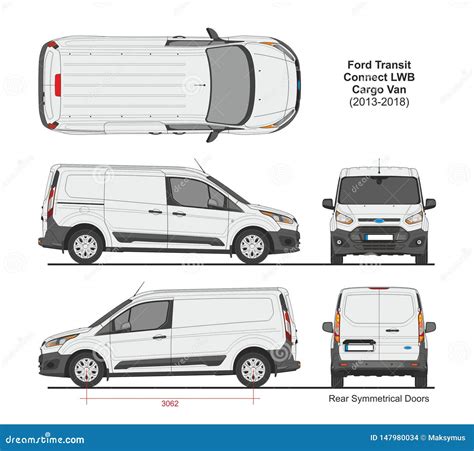 Ford Transit Connect LWB Cargo Van 5 Doors 2013-2018 Editorial Stock Image - Illustration of ...