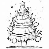 Christmas Tree Coloring Page · Creative Fabrica sketch template
