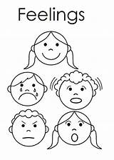 Coloring Pages For Emotions Kids sketch template
