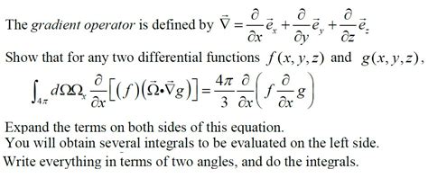 Solved The gradient operator is defined by V--et-et-e ox y | Chegg.com