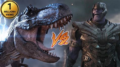 T-Rex VS Thanos | Jurassic World Dinosaur Fan Marvel Movie - YouTube