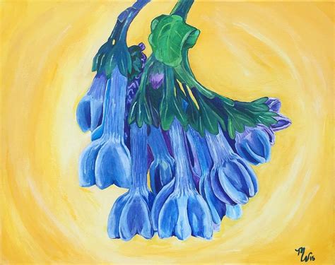 Darling Virginia Bluebells Painting by Miranda Webb - Fine Art America