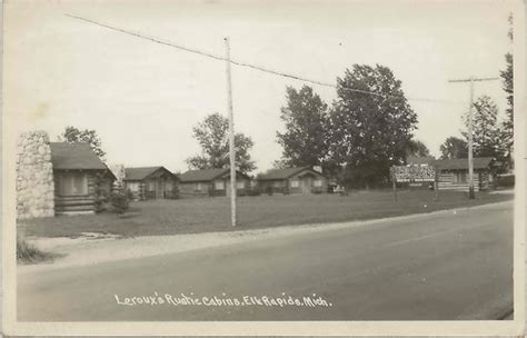 NW Elk Rapids MI RPPC 1940s GREAT View of Lerouxs Rustic L… | Flickr