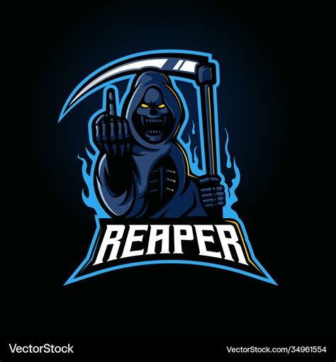 Reaper gaming logo Royalty Free Vector Image - VectorStock