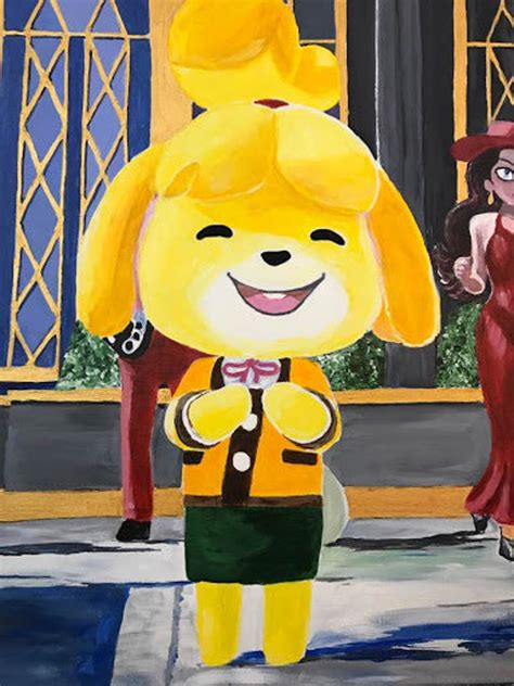 Isabelle Animal Crossing Fan Art Handmade Acrylic Painting - Etsy