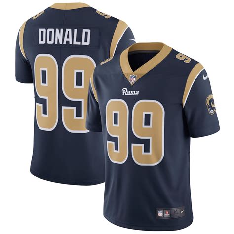 Men's Los Angeles Rams Aaron Donald Nike Navy Vapor Untouchable Limited ...