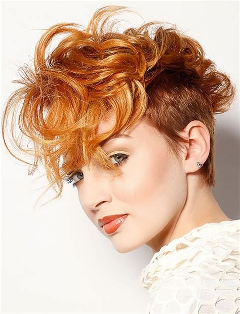 Beautiful undercut asymmetrical bob hairstyles for curly short hair ...