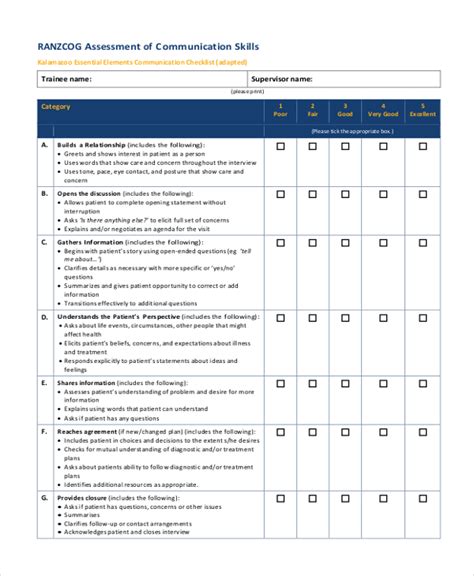 FREE 11+ Sample Skills Assessment Forms in PDF | MS Word | Excel