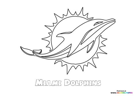 Miami Dolphins NFL logo - Coloring Pages for kids